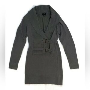 Rue21 Juniors Size Medium Gray Long Sleeve Sweater Dress